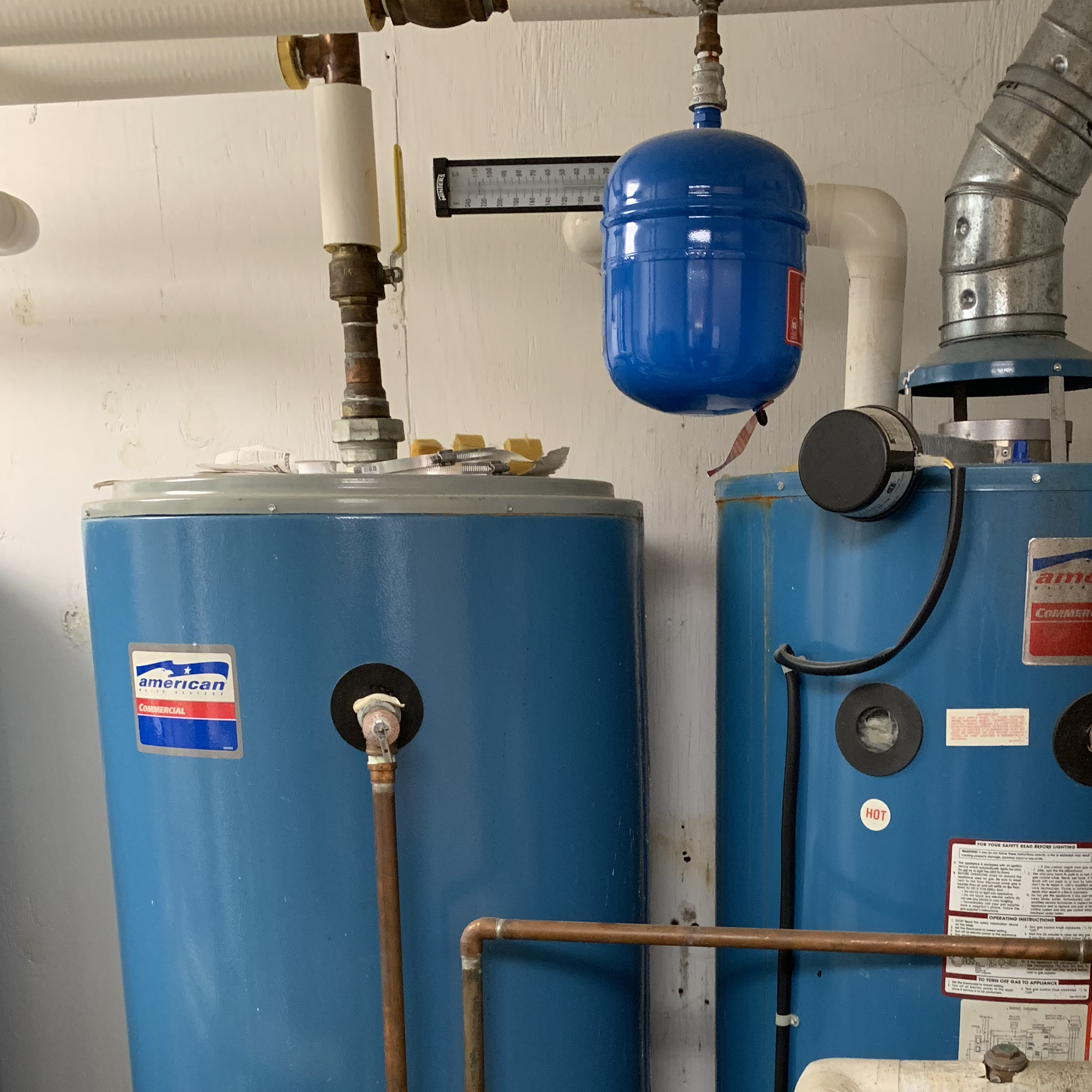 Commercial water heater and plumbing system installed by 70 West Plumbing in Hot Springs